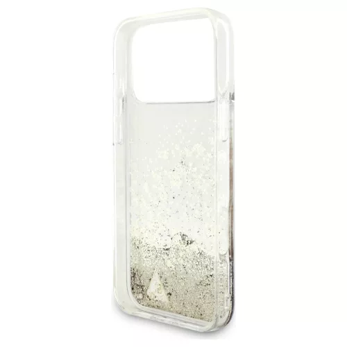Guess Liq tok iPhone 17 Pro Max készülékhez – Glitter 4 Charms – arany