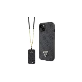   Guess Crossbody 4G Metal Logo keménytok iPhone 14/15/13 6,1" készülékhez fekete
