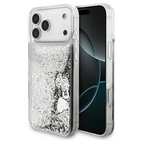   Guess Liq. Glitter Charms tok az iPhone 17 Pro Max készülékhez ezüst