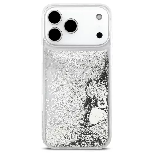 Guess Liq. Glitter Charms tok az iPhone 17 Pro Max készülékhez ezüst