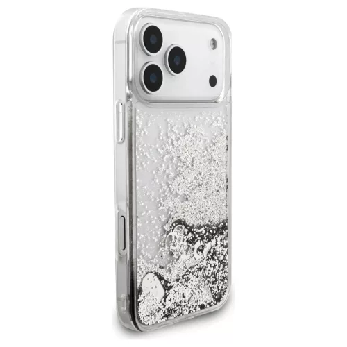 Guess Liq. Glitter Charms tok az iPhone 17 Pro Max készülékhez ezüst