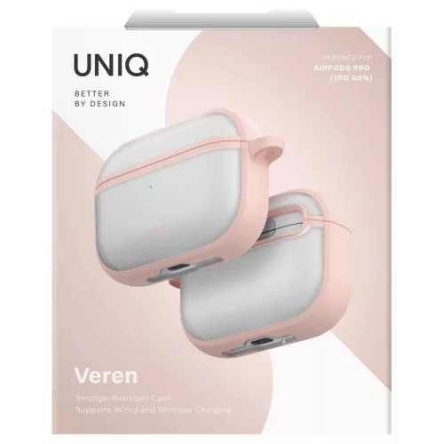 UNIQ Veren tok AirPods Pro 3 készülékhez rózsaszín