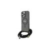 Guess GUHMP16XHCTSGNSK iPhone 16 Pro Max készülékhez kemény tok Crossbody Cord Script MagSafe fekete