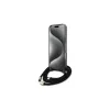 Guess GUHMP16XHCTSGNSK iPhone 16 Pro Max készülékhez kemény tok Crossbody Cord Script MagSafe fekete