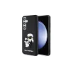 Karl Lagerfeld KLHCS24M3DRKCNK S24+ S926 készülékhez kemény tok 3D Rubber Karl&Choupette fekete