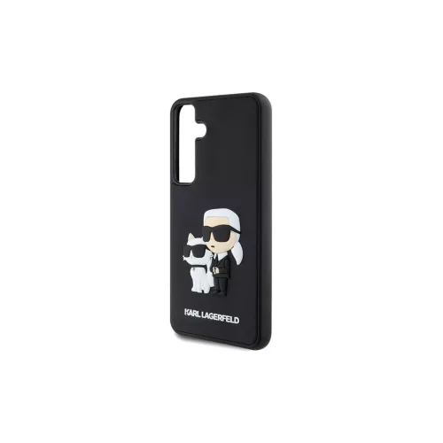 Karl Lagerfeld KLHCS24M3DRKCNK S24+ S926 készülékhez kemény tok 3D Rubber Karl&Choupette fekete