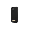 Guess GUHMP13SSPLK iPhone 13 mini 5,4 hüvelykes készülékhez kemény tok Silicone Logo Plate MagSafe fekete