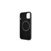 Guess GUHMP13SSPLK iPhone 13 mini 5,4 hüvelykes készülékhez kemény tok Silicone Logo Plate MagSafe fekete