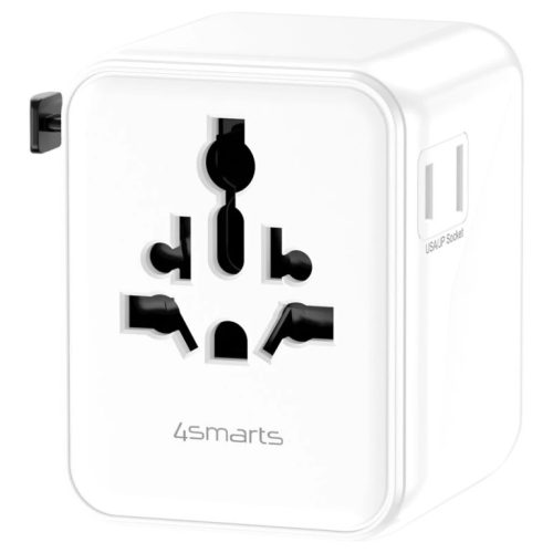 utazó adapter 4smarts Nomad GaN 20W 2C+1A fehér