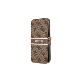   Guess GUBKP13L4GDBR iPhone 13 Pro/13 készülékhez 6,1" book 4G Stripe, barna