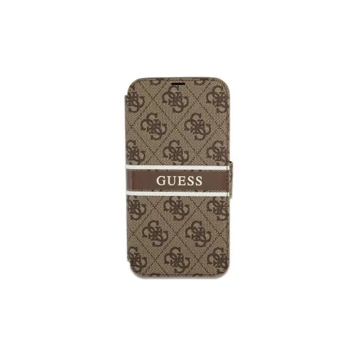 Guess GUBKP13L4GDBR iPhone 13 Pro/13 készülékhez 6,1" book 4G Stripe, barna