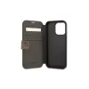 Guess GUBKP13L4GDBR iPhone 13 Pro/13 készülékhez 6,1" book 4G Stripe, barna