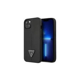   Guess GUHCP13SPSATLK iPhone 13 mini készülékhez 5,4" fekete kemény tok SaffianoTriangle Logo
