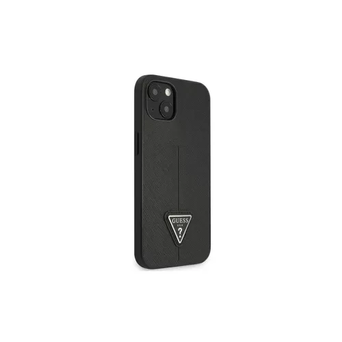 Guess GUHCP13SPSATLK iPhone 13 mini készülékhez 5,4" fekete kemény tok SaffianoTriangle Logo