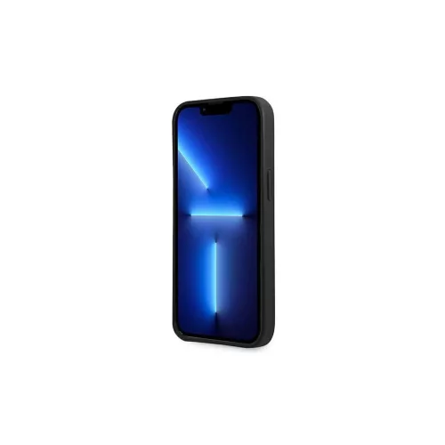 Guess GUHCP13SPSATLK iPhone 13 mini készülékhez 5,4" fekete kemény tok SaffianoTriangle Logo