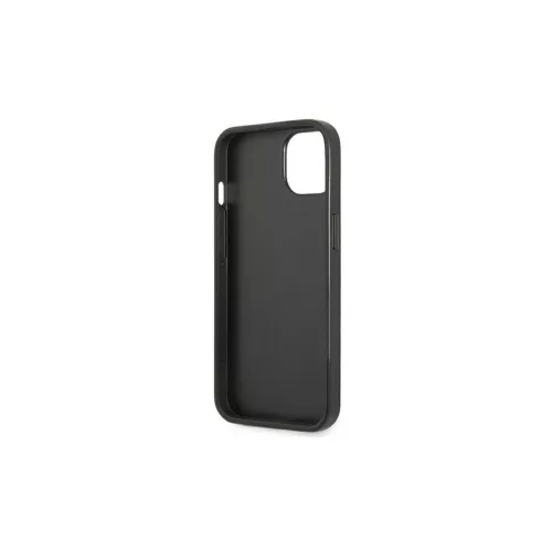Guess GUHCP13SPSATLK iPhone 13 mini készülékhez 5,4" fekete kemény tok SaffianoTriangle Logo