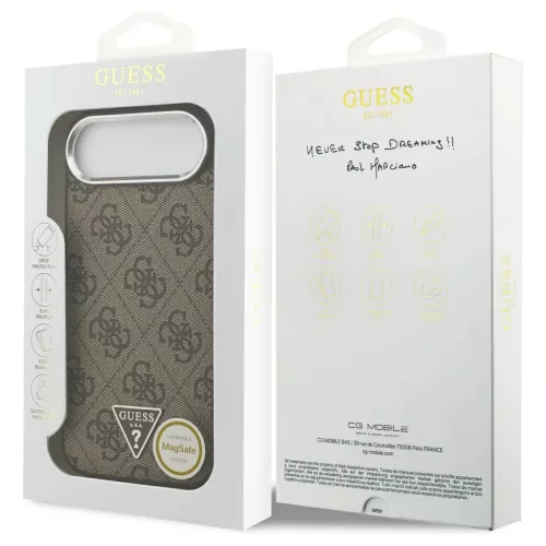 Tok Guess 4G Triangle Logo MagSafe iPhone Air készülékhez barna