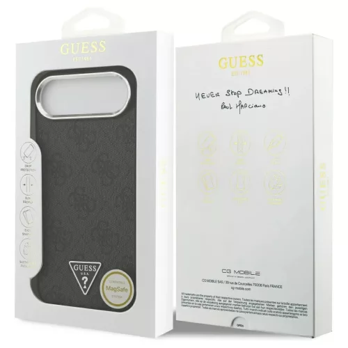 Guess 4G Triangle Logo MagSafe iPhone Air készülékhez tok fekete ezüst