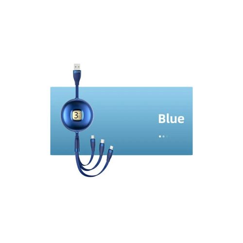 USAMS kábel U69 3-in-1 1m (Lightning/microUSB/USB-C) SJ508USB02 (US-SJ508) kék