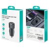 USAMS YT Series CC283 60W autós töltő 1xUSB-A 1xUSB-C fekete