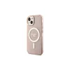 Guess GUHMP14MHCMCGP iPhone 14 Plus / 15 Plus készülékhez 6.7" kemény tok Glitter Gold MagSafe rózsaszín