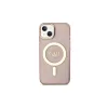 Guess GUHMP14MHCMCGP iPhone 14 Plus / 15 Plus készülékhez 6.7" kemény tok Glitter Gold MagSafe rózsaszín