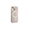 Guess GUHMP14MHCMCGP iPhone 14 Plus / 15 Plus készülékhez 6.7" kemény tok Glitter Gold MagSafe rózsaszín