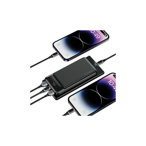 USAMS XY Series hordozható akkumulátor 10000mAh 10W 1C+2A fekete 10KCD19801 (US-CD198)