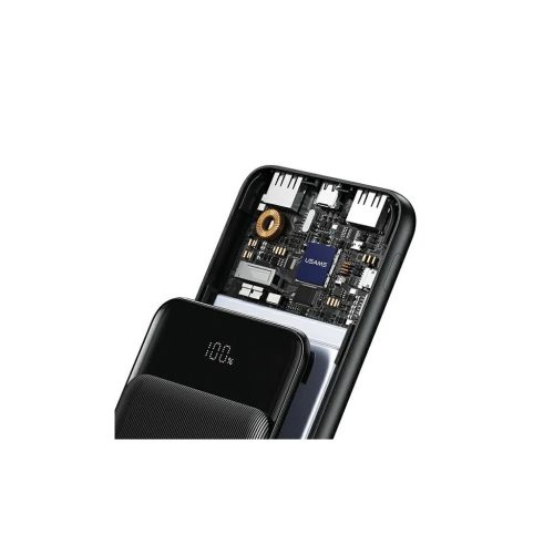 USAMS XY Series hordozható akkumulátor 10000mAh 10W 1C+2A fekete 10KCD19801 (US-CD198)