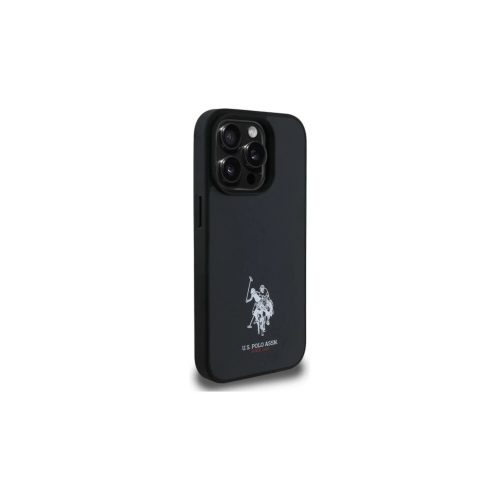 US Polo USHCP15XPGEK iPhone 15 Pro Max 6,7" készülékhez tok Leather Embroidered DH Color fekete