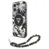 Guess Palm Trees Triangle Pearl Strap MagSafe tok iPhone 16 készülékhez fekete