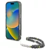 Guess Palm Trees Triangle Pearl Strap MagSafe tok iPhone 16 készülékhez fekete