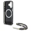 Guess Palm Trees Triangle Pearl Strap MagSafe tok iPhone 16 készülékhez fekete