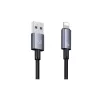 USAMS kábel USB to Lightning 2.4A 1.2m gyors töltés steel/tarnish SJ667USB01 (US-SJ667)