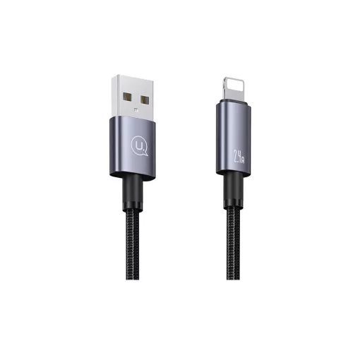 USAMS kábel USB to Lightning 2.4A 1.2m gyors töltés steel/tarnish SJ667USB01 (US-SJ667)