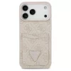 Case Guess 4G Double Card Triangle tok iPhone 17 Pro Max készülékhez rózsaszín