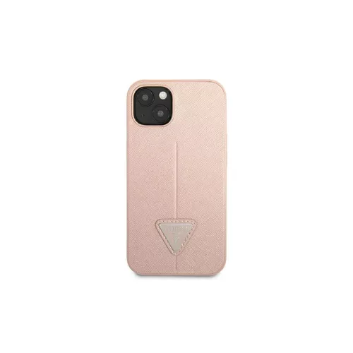 Guess GUHCP13SPSATLP iPhone 13 mini 5,4" készülékhez tok SaffianoTriangle Logo rózsaszín
