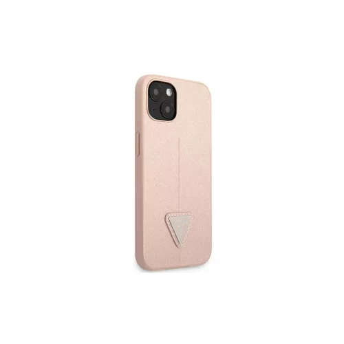 Guess GUHCP13SPSATLP iPhone 13 mini 5,4" készülékhez tok SaffianoTriangle Logo rózsaszín