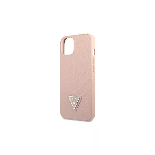 Guess GUHCP13SPSATLP iPhone 13 mini 5,4" készülékhez tok SaffianoTriangle Logo rózsaszín