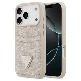   Guess 4G Double Card Triangle tok iPhone 17 Pro készülékhez rózsaszín