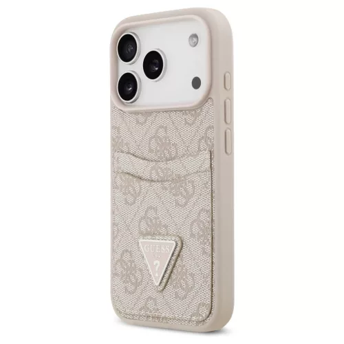 Guess 4G Double Card Triangle tok iPhone 17 Pro készülékhez rózsaszín