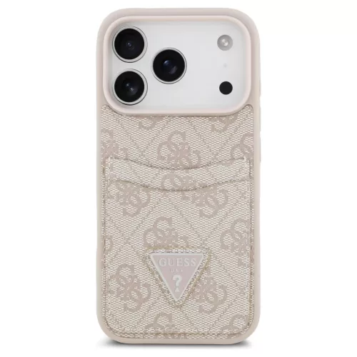 Guess 4G Double Card Triangle tok iPhone 17 Pro készülékhez rózsaszín