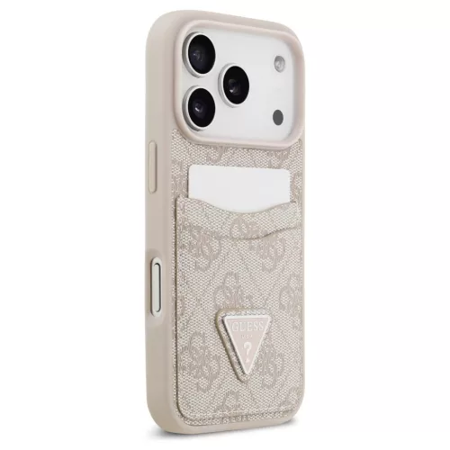 Guess 4G Double Card Triangle tok iPhone 17 Pro készülékhez rózsaszín