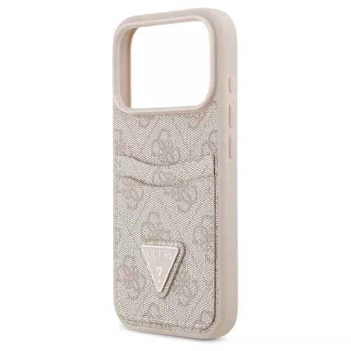 Guess 4G Double Card Triangle tok iPhone 17 Pro készülékhez rózsaszín