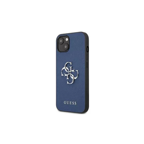 Guess GUHCP13SSA4GSBL iPhone 13 mini készülékhez 5,4 hüvelykes kemény tok Saffiano 4G Metal Logo kék