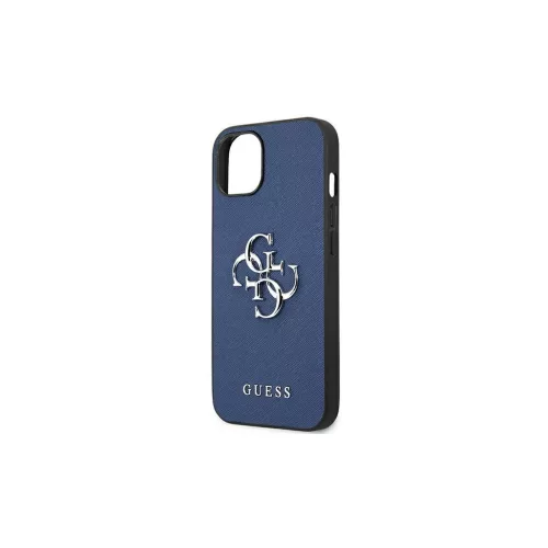 Guess GUHCP13SSA4GSBL iPhone 13 mini készülékhez 5,4 hüvelykes kemény tok Saffiano 4G Metal Logo kék