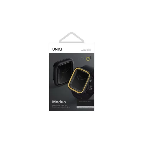UNIQ Moduo tok Apple Watch Series 4/5/6/7/8/9/SE/SE2/SE3 40/41mm készülékhez éjféli mustár