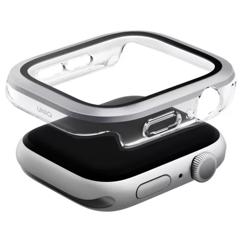 Tok UNIQ Voute Apple Watch Series 10 / 11 46mm készülékhez edzett üveg ezüst