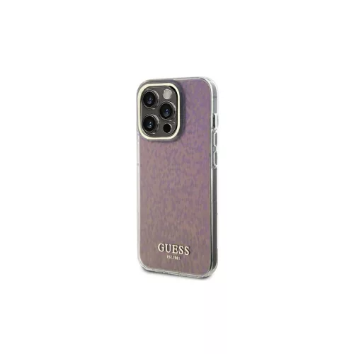 Guess GUHCP15XHDECMP iPhone 15 Pro Max 6.7" készülékhez kemény tok IML Faceted Mirror Disco Iridescent rózsaszín