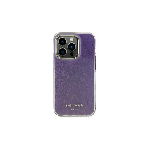 Guess GUHCP15XHDECMP iPhone 15 Pro Max 6.7" készülékhez kemény tok IML Faceted Mirror Disco Iridescent rózsaszín